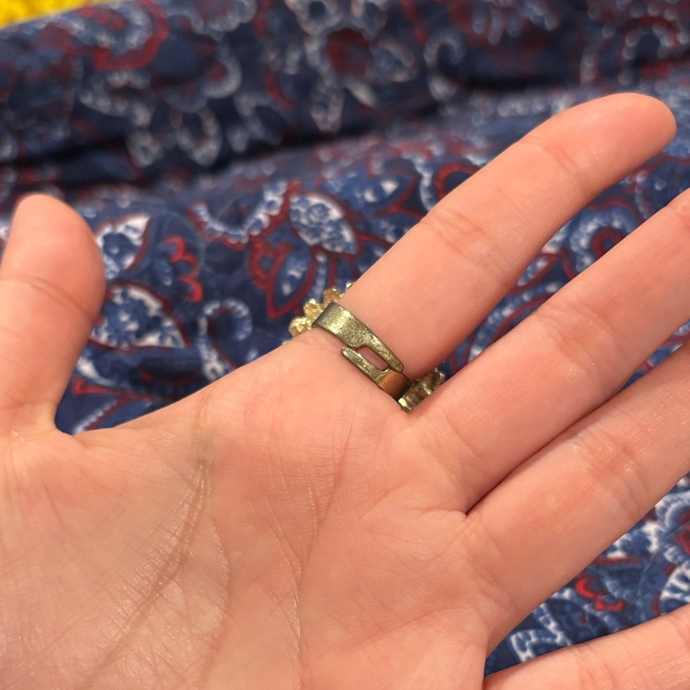 Turquoise Flower Statement Ring - image 2